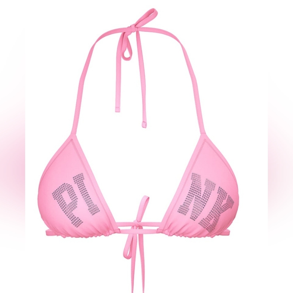2 Pc Nwt-Bikini Top & Black Bottoms with Pink Ties Both Sz XL.Read Full Post